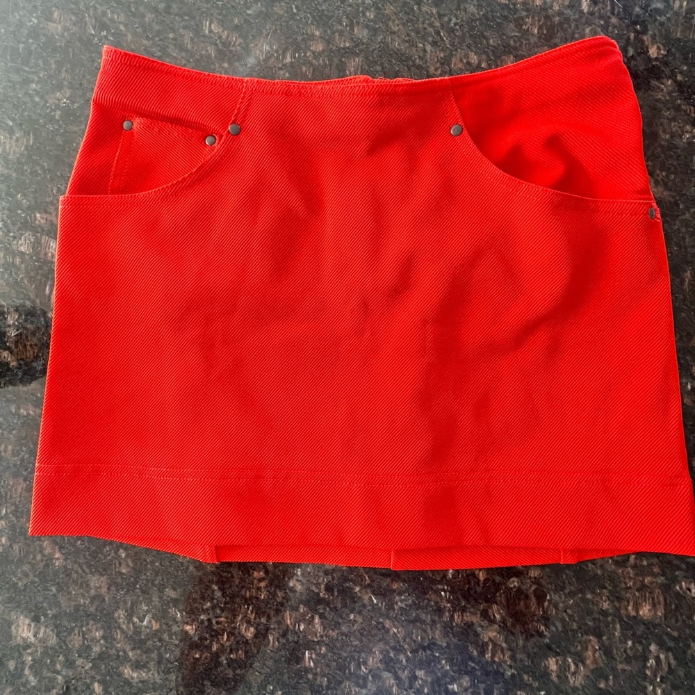 Perfect condition Urban Outfitters red mini skirt. Pockets and back zipper